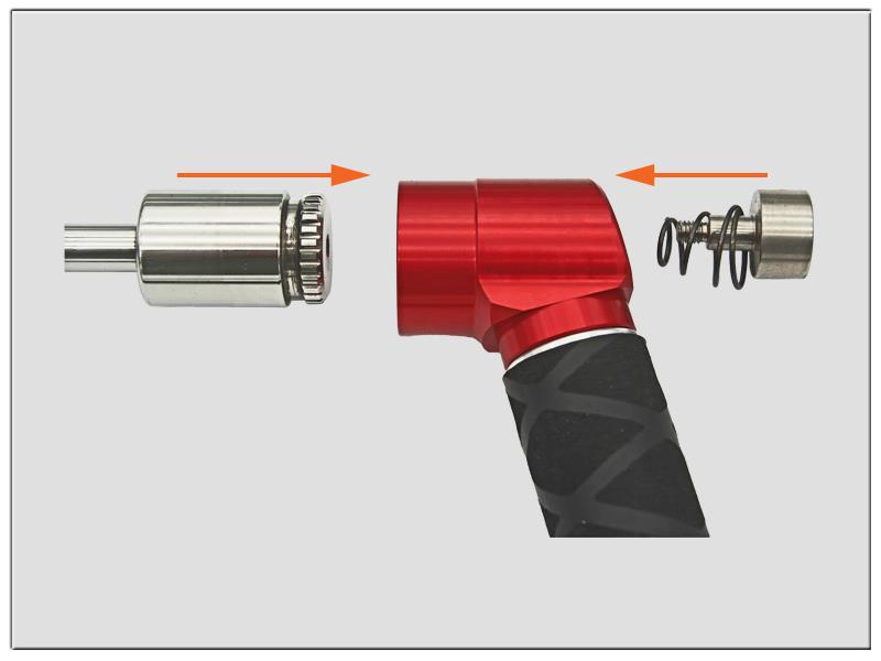 Anson Tequila Ratschendrehgriff für Dead Dent Tools rot