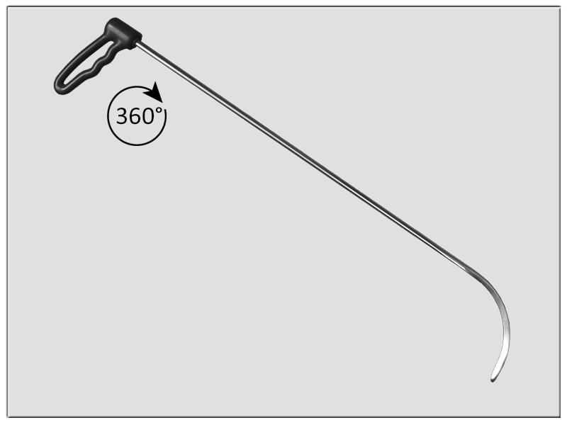 Drehgriffhebel Ø 9 mm, 700 mm lang