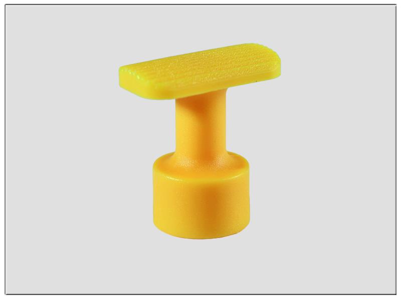 Klebestopfen gelb gerillt, 10 mm x 20 mm, medium