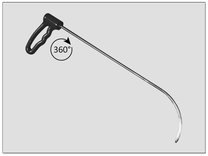 Drehgriffhebel Ø 7 mm, 450 mm lang