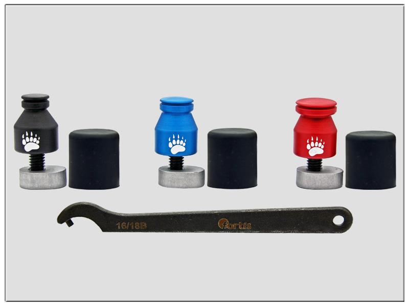 Papabär Bear Force Kaltklebeadapter, konvexe Oberfläche Ø 10 mm, Ø 12 mm, Ø 15 mm