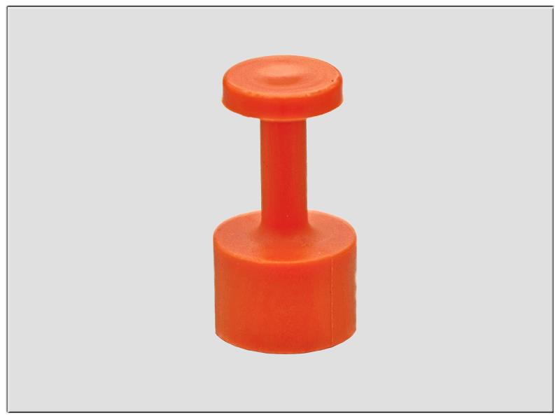 Klebestopfen orange, schmaler Schaft, Ø 10 mm, rund, medium