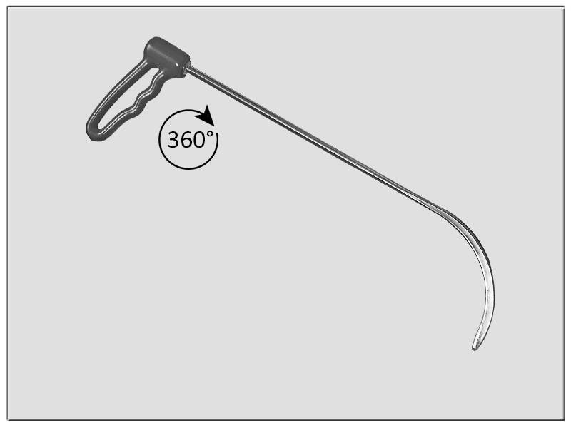 Drehgriffhebel Ø 9 mm, 450 mm lang